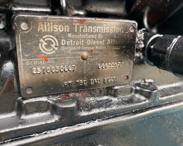 1996 ALLISON HT750DRD TRANSMISSIONS AUTOMATIC