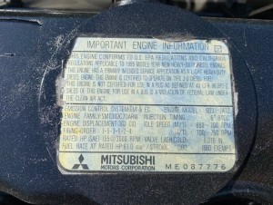 1995 MITSUBISHI 6D31-1AT2 ENGINE 155 HP
