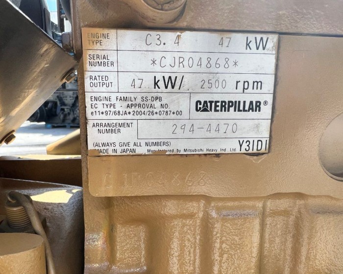2008 CATERPILLAR C3.4B ENGINE 63HP