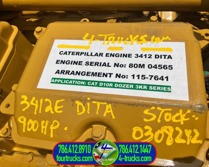 1998 CATERPILLAR 3412E ENGINE 900HP