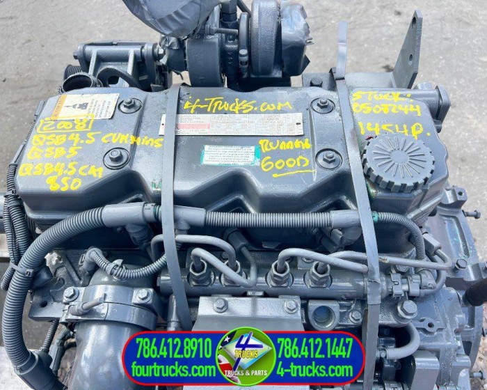 2008 CUMMINS QSB4.5 ENGINE 145HP