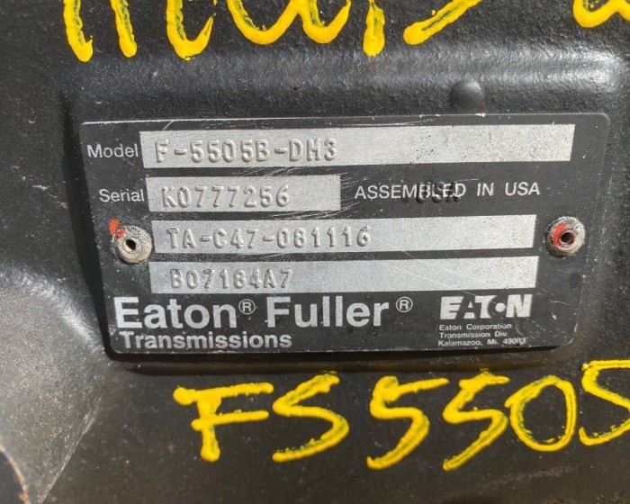 2018 EATON-FULLER F5505-B DM3 TRANSMISSIONS 5 SPEED