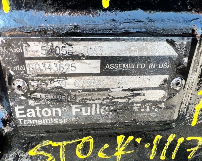 2012 EATON-FULLER F-5405B-DM3 TRANSMISSIONS 5 SPEED