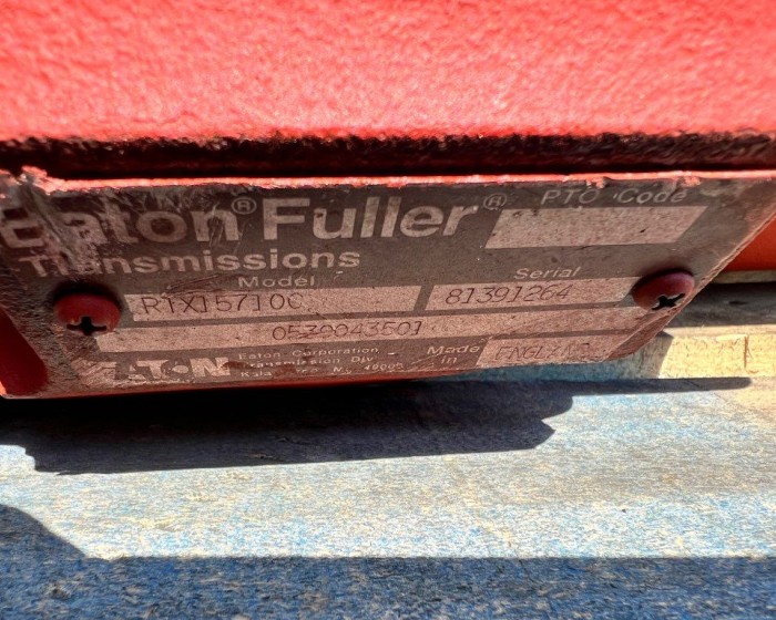 2001 EATON-FULLER RTX-15710C TRANSMISSIONS 10 SPEED